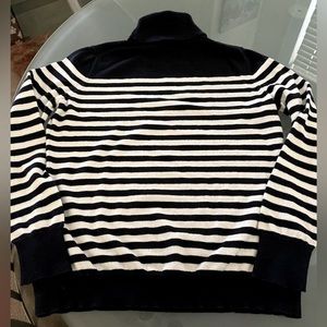 Talbots navy and white striped turtleneck